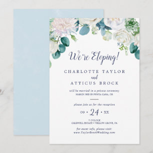 Invitation Accueil Elopement Fleurs Blanches Classiques
