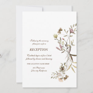 Invitation Accueil Fleur sauvage Whimsical Watercolor