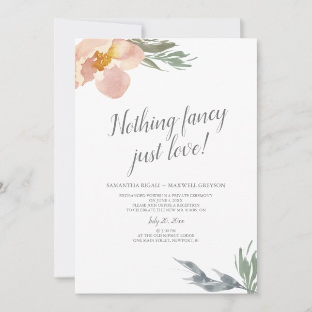 Invitation Accueil Hébergement Rien De Fancy Just Love (Devant)