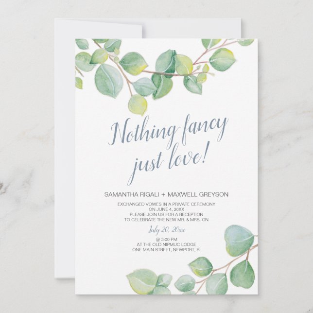 Invitation Accueil Hébergement Rien De Fancy Just Love (Devant)