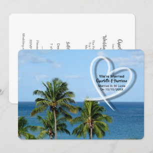 Invitation Accueil Mariage Elopement Seulement Marié Sainte-L