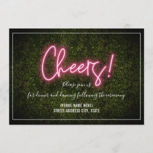 Invitation Accueil Neon Boxwood Mariage Réception
