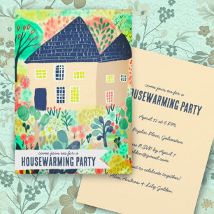 Invitation Accueil Nouveau Jardin Aquarelle Jardin Fête Migno