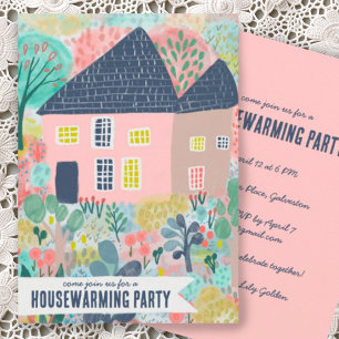 Invitation Accueil Nouveau Jardin Aquarelle Jardin Fête Migno