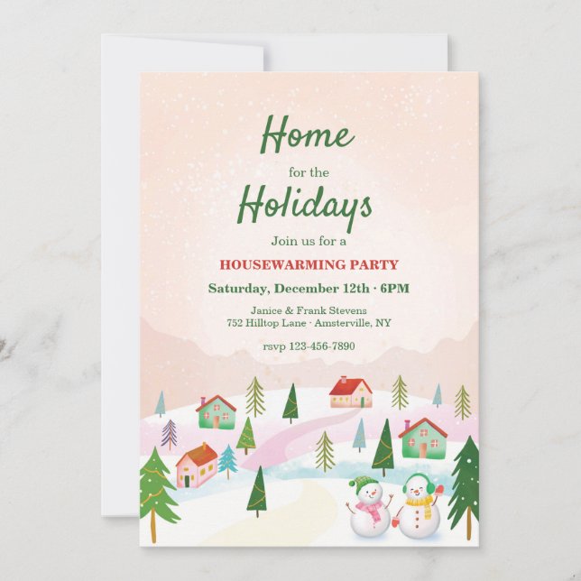 Invitation Accueil pour la Fête du Ménage de Vacances (Devant)