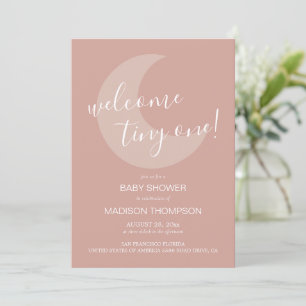 Invitation Accueil simple Petit Baby shower en terre cuite 