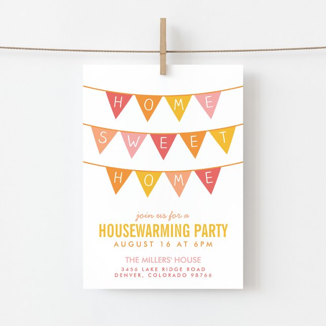 Invitation Accueil Sweet Home Fête de réchauffement ménager I (Créateur téléchargé)