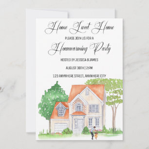 Invitation Accueil Sweet Home Maison Fête du Réchauffement In