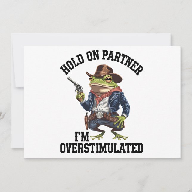 Invitation Accuser mon partenaire Je suis trop stimulé Cowboy (Devant)