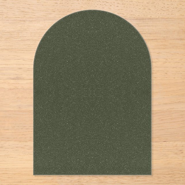 Invitation Acrylique à l'arc vert de mousse textur (Recto)