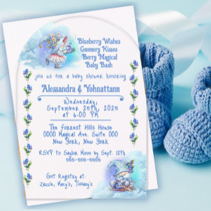 Invitation Acrylique Fête Prénatale Gnomes Myrtill