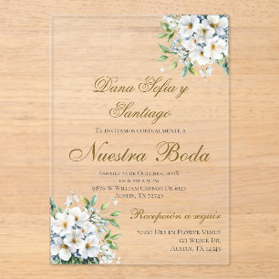 Invitation Acrylique Mariage Boho Espagnol