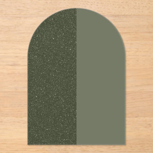 Invitation Acrylique Verte Split Moss - Personnali