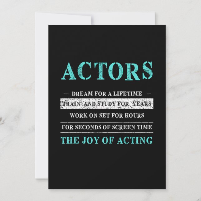 Invitation Acteurs Acteur par intérim Actrice cinéma Théâtre  (Devant)