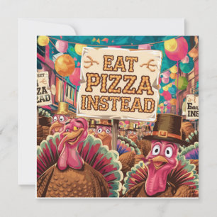 Invitation Action de grâce avec pizza