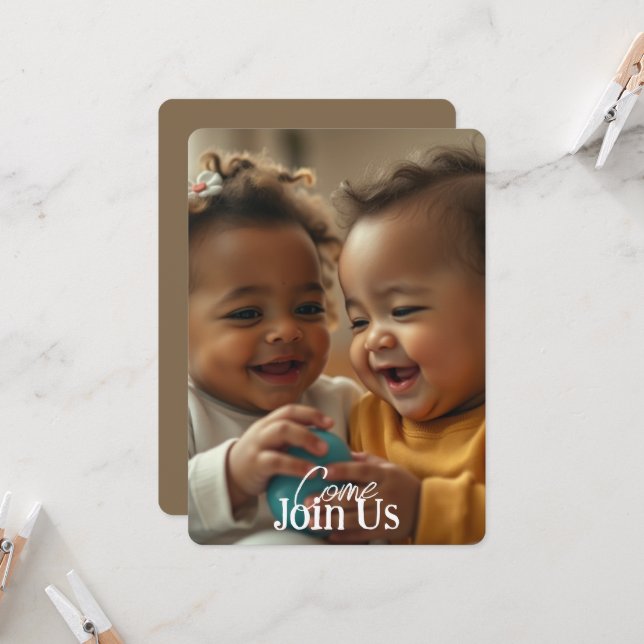 Invitation Add Photo and Text (Front/Back In Situ)