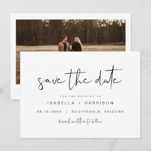 Invitation ADELLA Edgy Photo minimaliste moderne Enregistrer