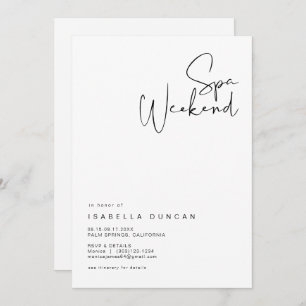 Invitation ADELLA Moderne minimaliste Spa Jour