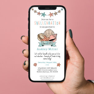 Invitation Adieu de départ du diplômé Coquillage