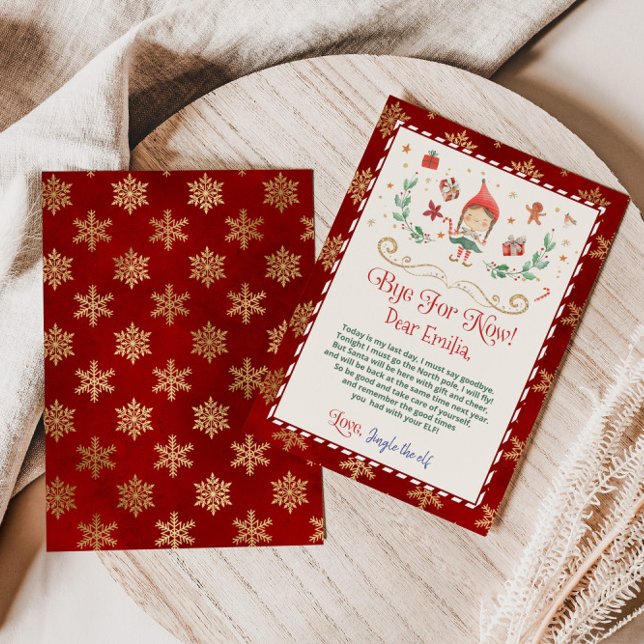 Invitation Adieu de ta lettre d'elfe pour une fille (Créateur téléchargé)