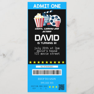 Invitation Admettre les billets d'anniversaire d'un joueur de
