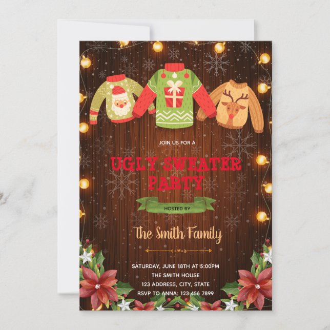 Invitation Admission à thème de Noël (Devant)