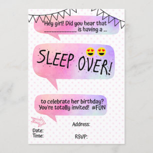 Invitations Faire Part Cartes Anniversaire Ado Filles Zazzle Ca