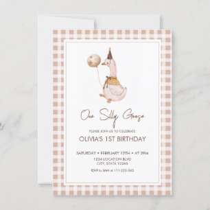 Invitation Adorable Anniversaire d'une oie sotte