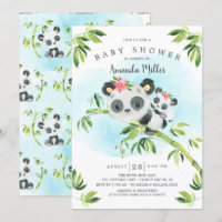 Adorable Baby shower des filles d'ours de panda