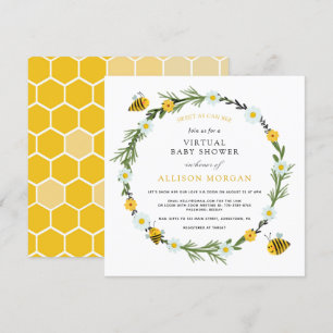 Invitation Adorable Comme Peut Être Virtual Baby shower Invit