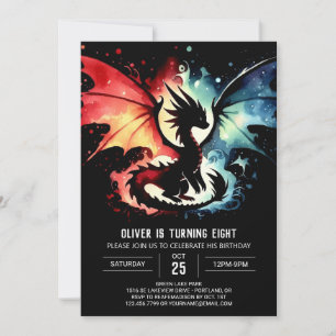 Invitation Adorable Dragon Anniversaire Imprimable