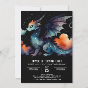 Invitation Adorable Dragon Anniversaire numérique