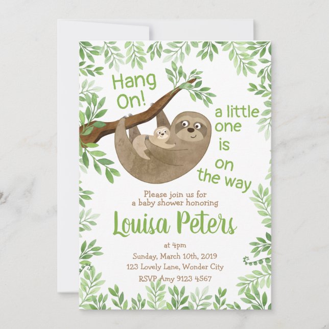 Invitation Adorable maman et bébé Baby shower de fentes (Devant)