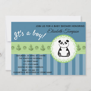 Invitation adorable mignon baby shower de panda
