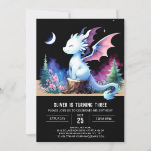 Invitation Adorable Modèle Dragon Anniversaire