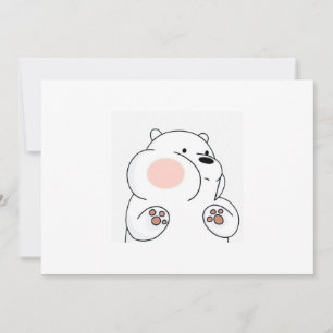Invitation Adorable Ours Blushing