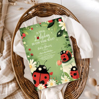 Adorable Petit Baby shower de fille de coccinelle
