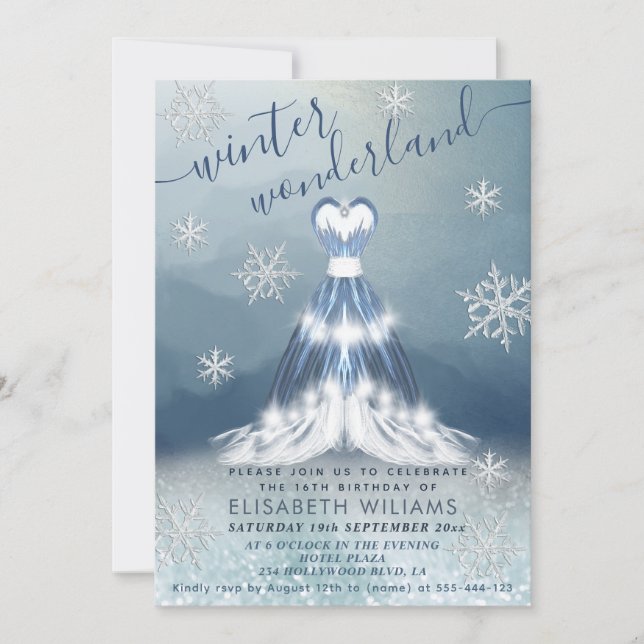 Invitation Adorable robe hivernale merveilleuse douce 16 (Devant)