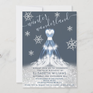 Invitation Adorable robe hivernale merveilleuse douce 16