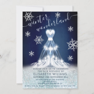 Invitation Adorable robe hivernale merveilleuse douce 16