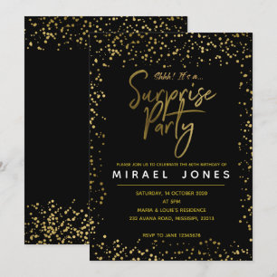 Invitation adulte de fête d'anniversaire de