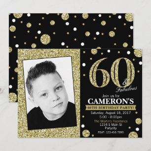 Invitation adulte de photo d'anniversaire d'étape