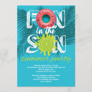 Invitation Adulte soleil été