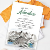 Adventure Await Montagnes Couples Baby shower