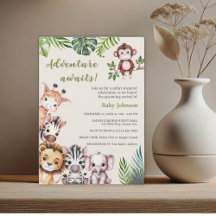 Adventure Await Safari Jungle Baby shower
