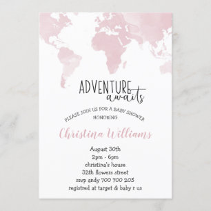 Invitation Adventure Awaite le Baby shower des filles de la c