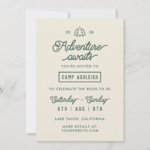 Invitation Adventure Camp Bachelorette Party