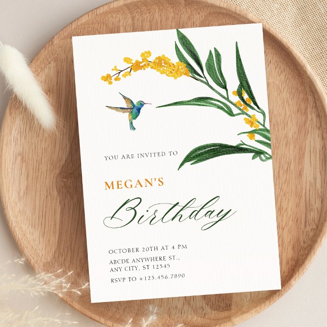 Invitation Aesthetic Floral garden birthday (Créateur téléchargé)