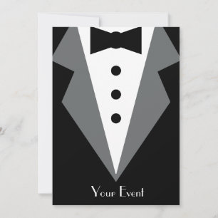 Invitation Affaire de Cravate noire