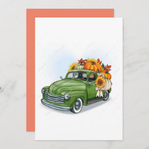 Invitation Affaire Harvest In a Green Truck